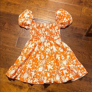 Orange and white gameday dress size M